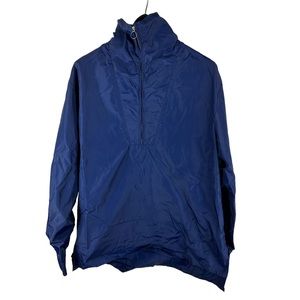 Vintage 90s L.L. Bean Lightweight Navy Blue Half ZIP Jacket Size L